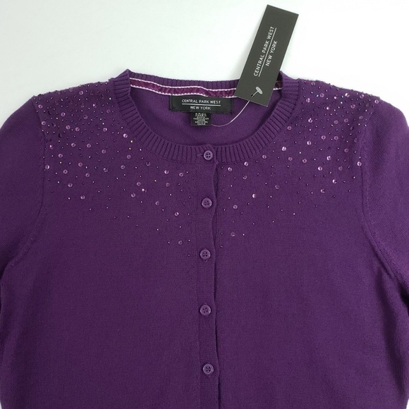 Central Park West New York Sequin/Beaded Sweater NWT! - Picture 4 of 7